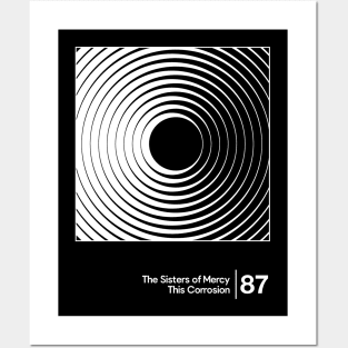 The Sisters Of Mercy - This Corrosion / Minimalist Style Graphic Artwork Design Posters and Art